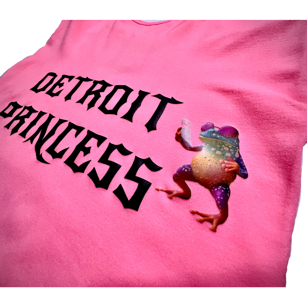 Limited Edition! Detroit Princess Pride Frog Spaghetti Strap TanK Top