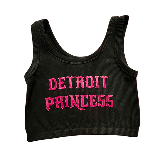 Limited Edition! Detroit Princess Cropped BlacK TanK Top