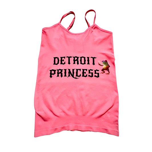 Limited Edition! Detroit Princess Pride Frog Spaghetti Strap TanK Top