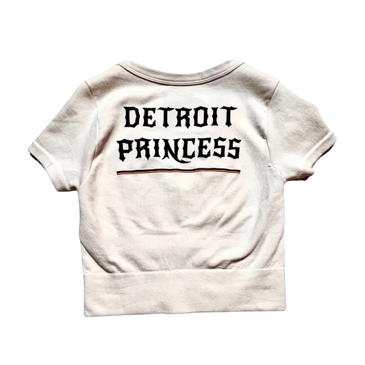 Limited Edition! Detroit Princess Pride Ribbed Deep V Crop Top